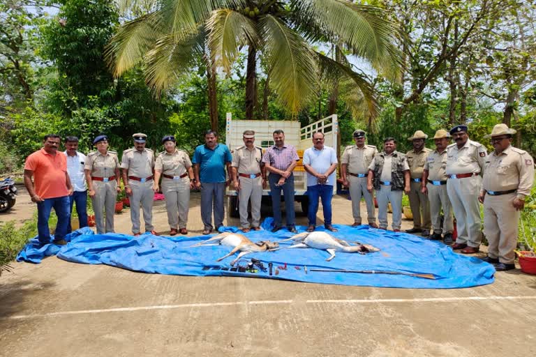 Arrest of Five accused who were Hunting blackbuck