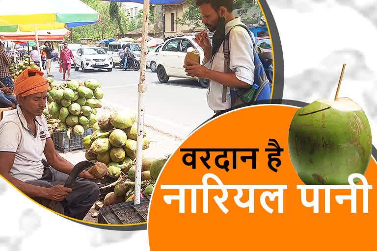 Demand for coconut water increased due to scorching heat in ranchi