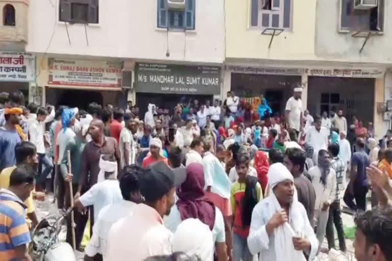 workers protest in sirsa