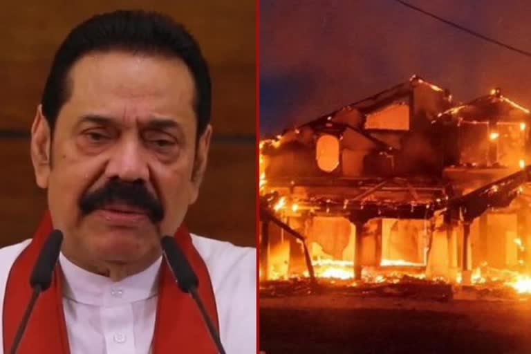 Sri Lanka PM resigns, Rajapaksa family hoSri Lanka PM resigns, Rajapaksa family home burnt downme burnt down