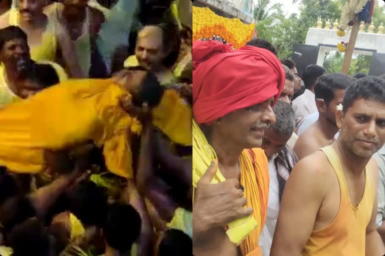 sigamaramma festival celebration in Chamarajanagar, Died man again live in sigamaramma festival in Chamarajanagar, sigamaramma festival celebration, sigamaramma festival celebration news, ಚಾಮರಾಜನಗರದಲ್ಲಿ ಸೀಗಮಾರಮ್ಮ ಹಬ್ಬ ಆಚರಣೆ, ಚಾಮರಾಜನಗರದಲ್ಲಿ ಸೀಗಮಾರಮ್ಮ ಹಬ್ಬದಲ್ಲಿ ಮತ್ತೆ ಬದುಕಿ ಬರುವ ಮೃತ ವ್ಯಕ್ತಿ, ಸಿಗಮಾರಮ್ಮ ಹಬ್ಬ ಆಚರಣೆ, ಸಿಗಮಾರಮ್ಮ ಹಬ್ಬದ ಸಂಭ್ರಮಾಚರಣೆ ಸುದ್ದಿ,