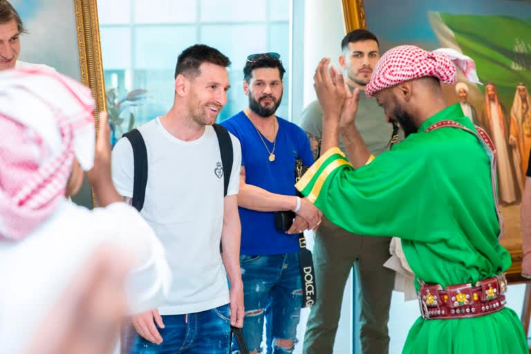 Lionel Messi unveiled Saudi tourism ambassador  ലയണല്‍ മെസി ജിദ്ദയിൽ  സൗദി ടൂറിസത്തിന്‍റെ ഔദ്യോഗിക ബ്രാൻഡ് അംബാസിഡർ ഇനി സൂപ്പർ താരം  lionel messi  Saudi tourism ambassador  messi visited saudi arabia  new saudi tourism ambassador