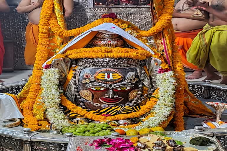 Ujjain Mahakaleshwar temple Baba Mahakal makeup on 12 May 2022