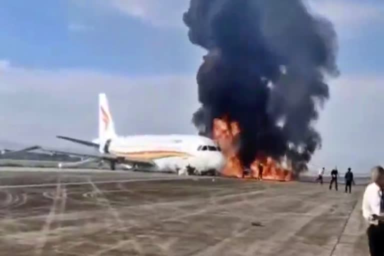 Plane in China skids off runway, catches fire;  25 injured