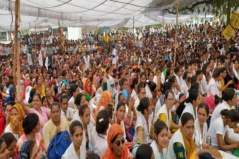 CHA protest march in Rajasthan