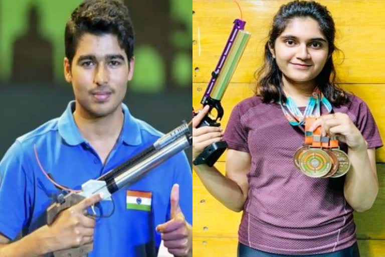 Esha Singh  Saurabh Chaudhary  Esha Singh win gold  Saurabh Chaudhary win gold  mixed team pistol  ईशा सिंह ने जीता गोल्ड  सौरभ चौधरी ने जीता गोल्  pistol  मिश्रित टीम पिस्टल