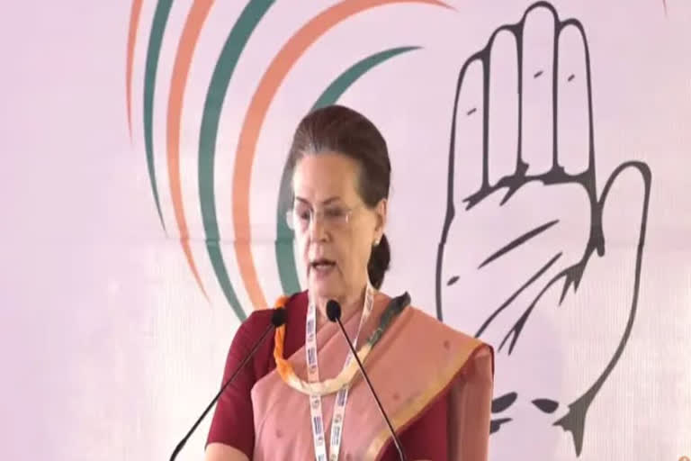 Sonia Gandhi in Chintan Shivir