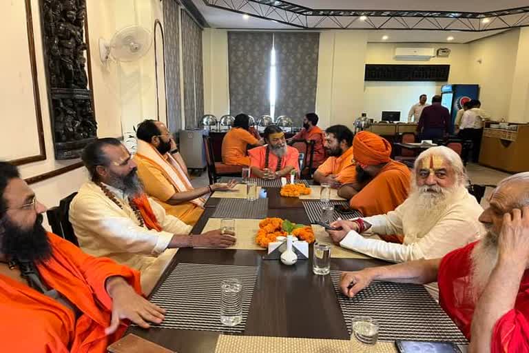 Sadhu saints held a meeting at Hotel Classic Residency in Haridwar