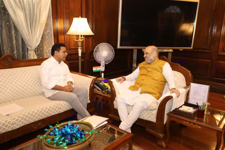 minister ktr wrote open letter to union minister amit shah