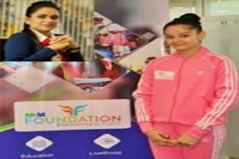 Dhruvi Choudhary  ISF School World Games in France  Sports News  gymnastic  आईएसएफ स्कूल वल्र्ड गेम्स  जिमनास्ट ध्रुवी चौधरी  फ्रांस  एम3एम फाउंडेशन  शुभकामनाएं