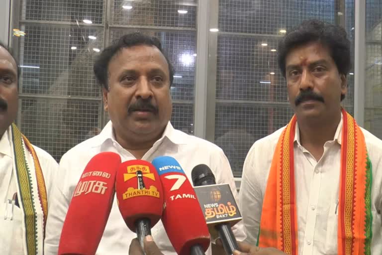 tn-bjp-general-secretary-srinivasan-says-situation-in-sri-lanka-may-even-be-tears-of-sita-and-it-may-even-be-result-of-that-curse இலங்கை: இது ஒருவேளை சீதையின் கண்ணீராக கூட இருக்கலாம்.. அந்த சாபத்தினால் ஏற்பட்ட விளைவாகக் கூட இருக்கலாம் OR திருமாவளவன் திமுகவிற்கு தான் டியூஷன் எடுக்க வேண்டுமே தவிர பாஜகவில் அல்ல -  பாஜக பொதுச் செயலாளர் சீனிவாசன்