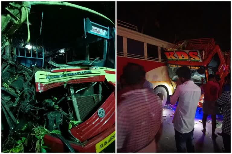 adoor ksrtc bus accident  ksrtc bus lorry accident pathanamthitta  pathanamthitta latest news  road accident adoor  അടൂര്‍ ബസ്‌ അപകടം  കെഎസ്‌ആര്‍ടിസിയും ലോറിയും കൂട്ടിയിടിച്ചു