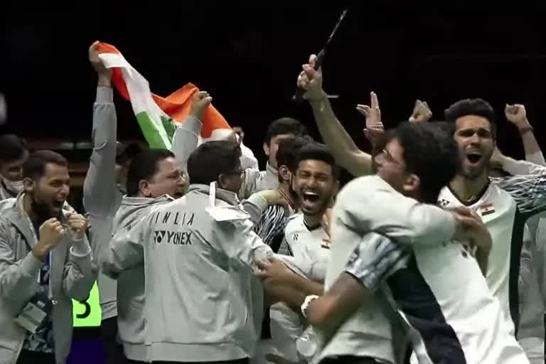 થોમસ કપ 2022: ભારતે 14 વખતના ચેમ્પિયન ઈન્ડોનેશિયાને હરાવી, પ્રથમ વખત થોમસ કપ પર કર્યો કબ્જો