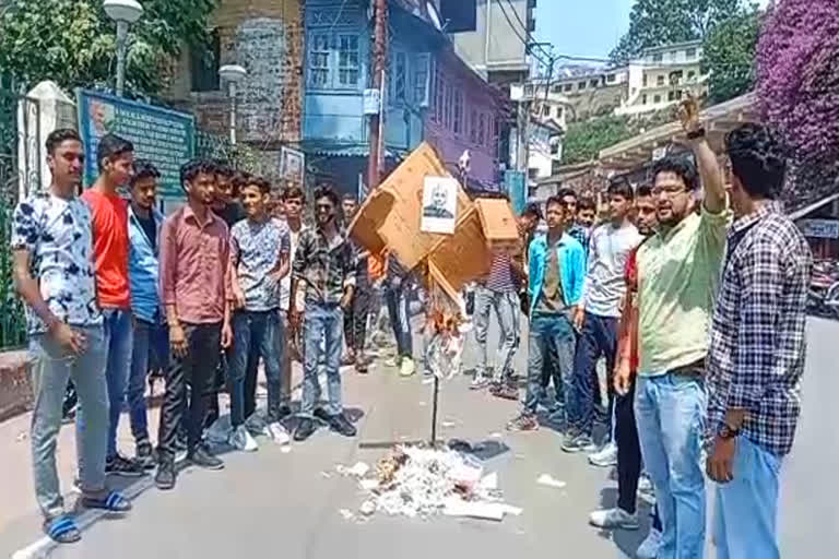 Youth protest in almora