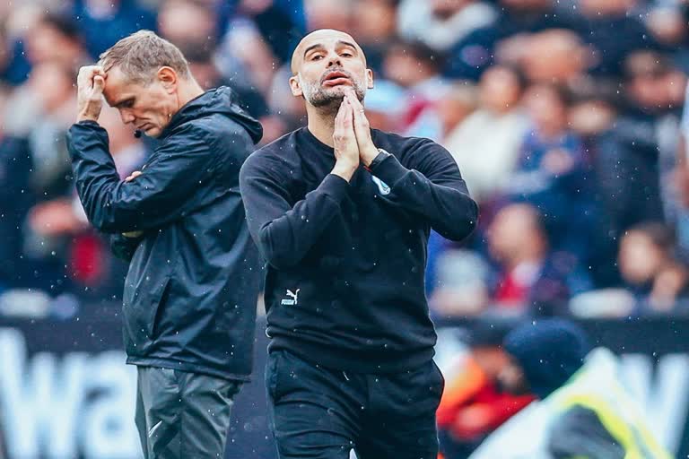 EPL 2022  ഇംഗ്ലീഷ് പ്രീമിയർ ലീഗ്  Manchester city vs West Ham United  വെസ്റ്റ് ഹാമിനെതിരെ മാഞ്ചസ്റ്റർ സിറ്റിയ്‌ക്ക് സമനില  ഇംഗ്ലീഷ് പ്രീമിയർ ലീഗ് കിരീടപ്പോരാട്ടം കനത്തു  Manchester City draw against West Ham  English Premier League Manchester City draw against West Ham  മാഞ്ചസ്റ്റർ സിറ്റി  English Premier League updates