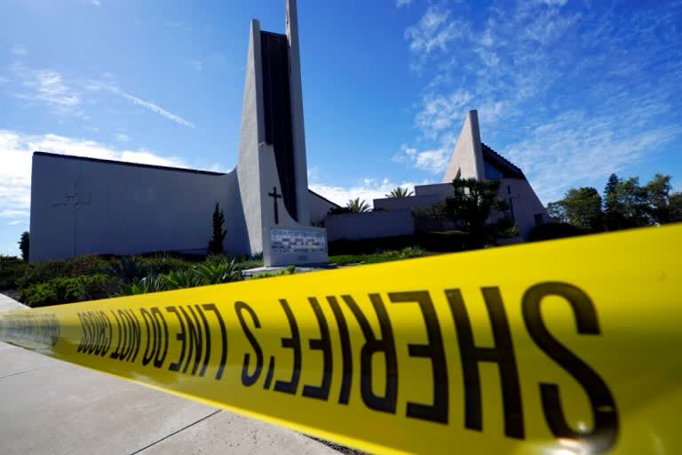 California churchgoers detained  shooting at California church  alifornia church shooting one dead  കാലിഫോർണിയയിൽ പള്ളിയിൽ വെടിവയ്‌പ്പ്  ന്യൂയോർക്കിലെ സൂപ്പർമാർക്കറ്റിൽ വെടിവയ്‌പ്പ്