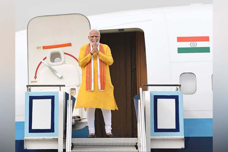 Prime Minister Narendra Modi on Monday arrived in Nepal for a brief visit to Lumbini