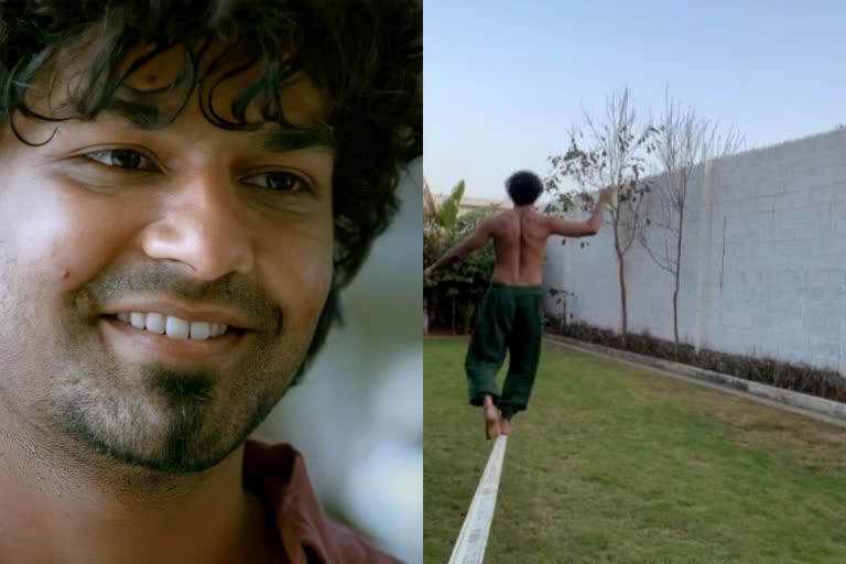 pranav mohanlal video  pranav mohanlal slack line walk  pranav mohanlal viral video  pranav mohanlal latest news  പ്രണവ് മോഹന്‍ലാല്‍ വീഡിയോ  പ്രണവ് മോഹന്‍ലാല്‍ സ്ലാക്ക്‌ലൈന്‍ വാക്ക്  പ്രണവ് മോഹന്‍ലാല്‍ സാഹസികത