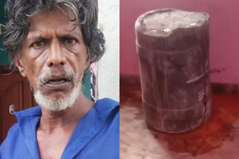 Man buries deceased mother in plastic barrel