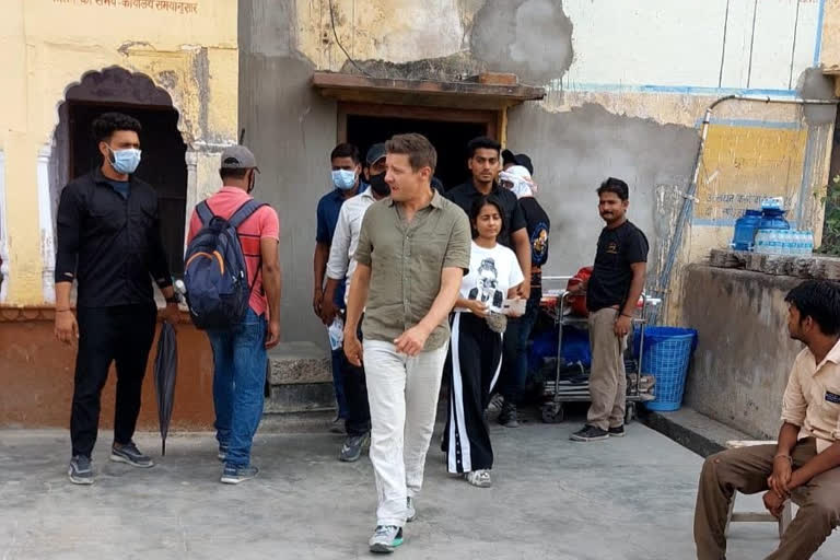 Hawkeye aka Jeremy Renner shooting in Alwar