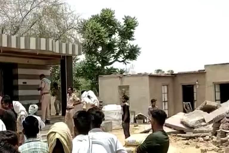 under construction house collapse in nagaur