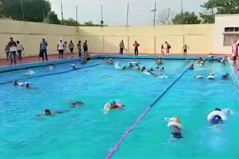 swimming pool in saroor nagar stadium