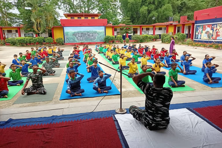 yoga awareness programme at crpf initiative in bishwanath