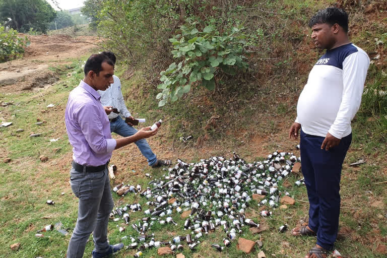 Hundreds of bottles of medicines found in pit