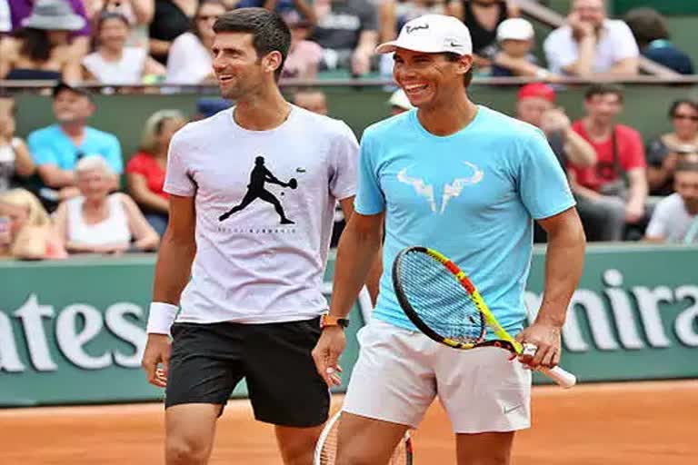 Novak Djokovic  टेनिस मैच  टेनिस  tennis match  tennis  Rafael Nadal  Djokovic and Nadal clash  French Open quarterfinals  French Open 2022  फ्रेंच ओपन क्वॉर्टर फाइनल  फ्रेंच ओपन 2022  खेल समाचार  नोवाक जोकोविच  राफेल नडाल