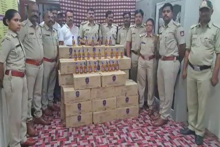 Excise police raid in yadagiri