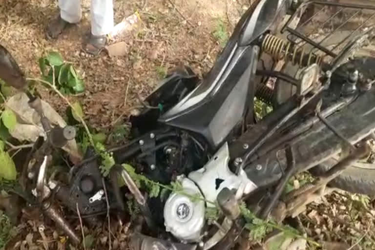 Car hit bike in Bharatpur