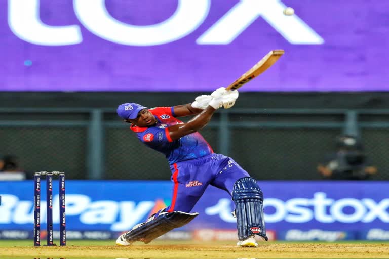 IPL 2022 Delhi capitals sets 160 target for Mumbai Indians  ഡല്‍ഹി കാപിറ്റല്‍സിനെതിരെ മുംബൈ ഇന്ത്യന്‍സിന് 160 റണ്‍സ് വിജയലക്ഷ്യം  MI VS DC FIRST innings score  Delhi capitals vs Mumbai Indians  ഡല്‍ഹി കാപിറ്റല്‍സ് vs മുംബൈ ഇന്ത്യന്‍സ്  IPL 2022  IPL 2022 Updates  rovman powell  ipl playoff