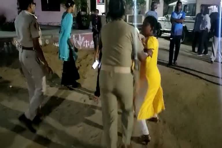 Women high drama in front of Balipatna police station