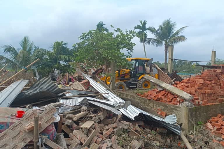 Nagaon District Administration demolished houses of five families