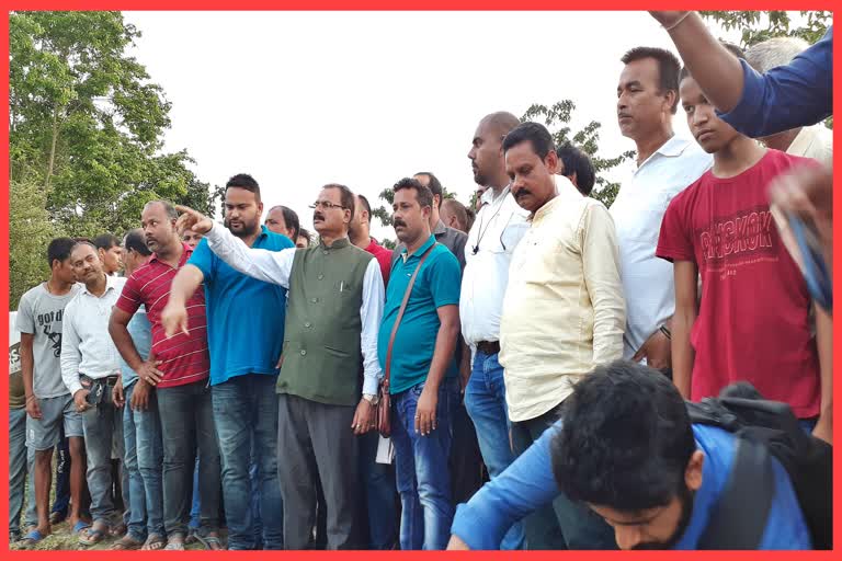 Minister Chandra Mohan Patowary visits flood effected area of Dharmapur