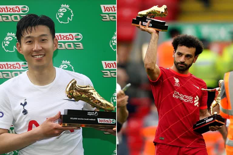 Son Heung min becomes first Asian to win Premier League s Golden Boot  Son Heung  Mohamed Salah  Son Heung min shares Golden Boot award with Mohamed Salah  Liverpool s Mohamed Salah and Tottenham Hotspur s Son Heung min won Premier League Golden Boot  പ്രീമിയര്‍ ലീഗില്‍ ഗോള്‍ഡന്‍ ബൂട്ട് നേടുന്ന ആദ്യ ഏഷ്യാക്കാരനായി സൺ ഹ്യും മിന്‍  പ്രീമിയര്‍ ലീഗ് ഗോള്‍ഡന്‍ ബൂട്ട് പങ്കിട്ട് സൺ ഹ്യും മിനും മുഹമ്മദ് സലായും  സൺ ഹ്യും മിന്‍