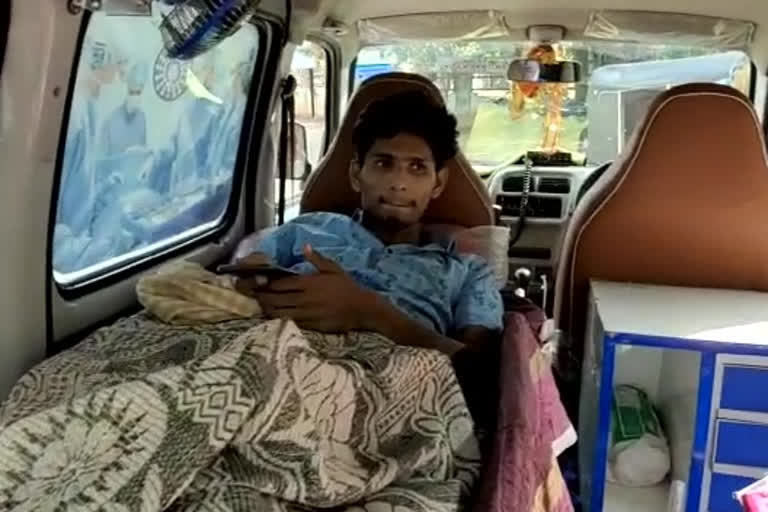 Student Writes Exam in Ambulance