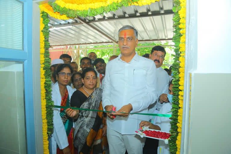 minister harish rao about diagnostic centers in government hospitals