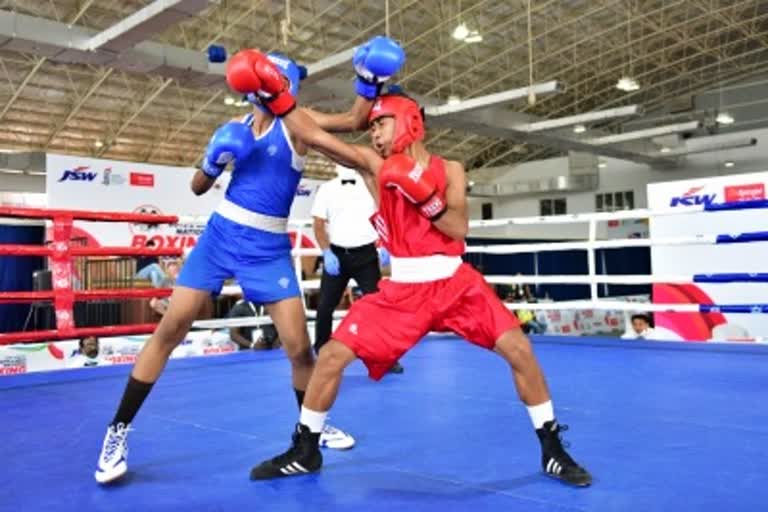 Sub-Junior National Boxing  Boxers from Haryana  Boxers from UP  Haryana and UP reached the quarterfinals  Sub-Junior National Boxing quarterfinals  Sports News  सब-जूनियर नेशनल बॉक्सिंग  बॉक्सिंग क्वॉर्टर फाइनल  हरियाण बॉक्सर  यूपी बॉक्सर  मुक्केबाजी  Boxing