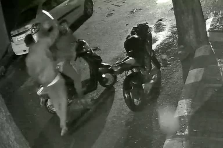 Thief escaped the bike in  Bengaluru