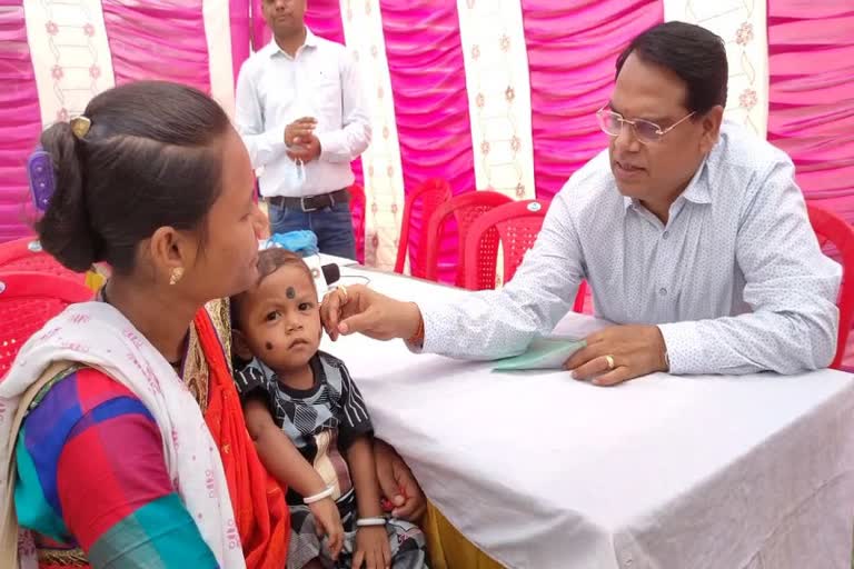 Government organized mega health camp in Gariaband