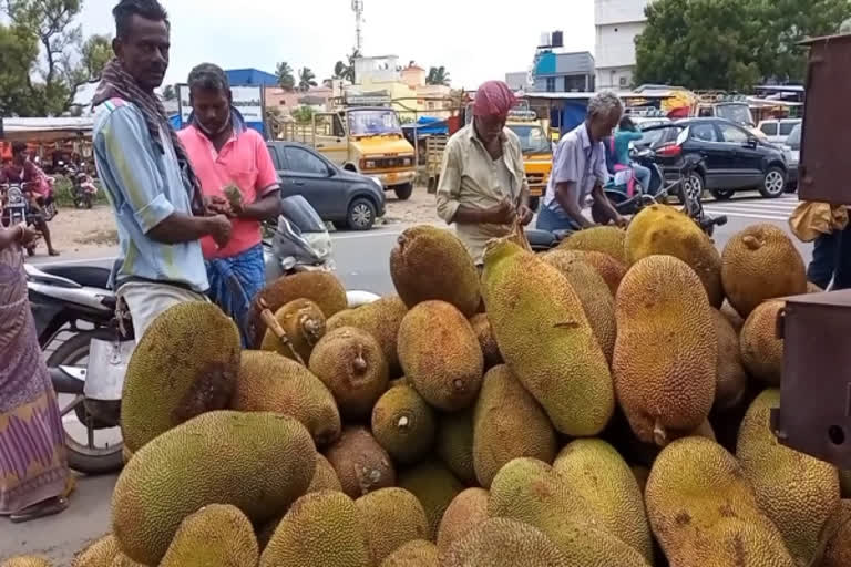 கேரளா பலாப்பழங்கள் வரத்து அதிகரிப்பு விலை குறைவால் விற்பனை அமோகம்