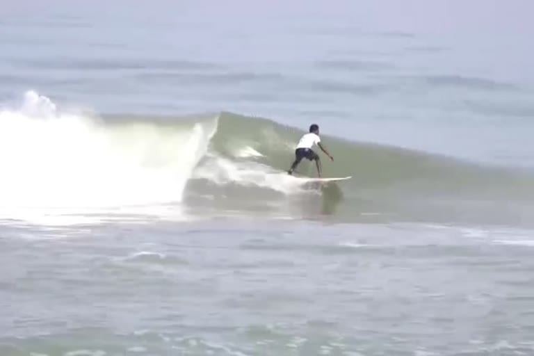 Indian Open surfing competition at Panambur beach