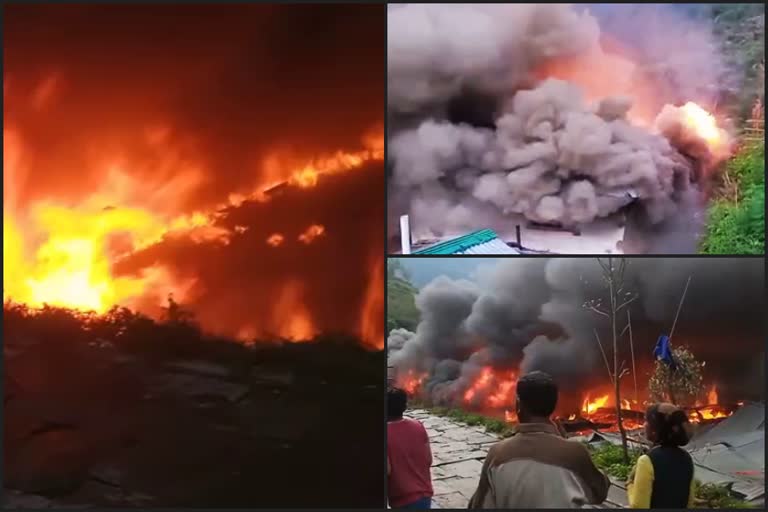 Fire in Kullu Himachal