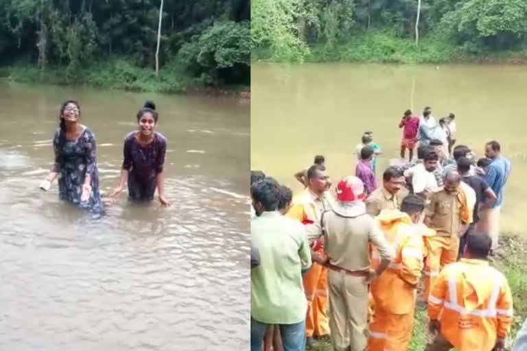 three children fell into kallada river while taking selfie  pathanapuram kollam children fell into river  സെല്‍ഫിയെടുക്കുന്നതിനിടെ മൂന്ന് വിദ്യാര്‍ഥികള്‍ കല്ലടയാറ്റില്‍ വീണു  കൊല്ലം പത്തനാപുരം വിദ്യാര്‍ഥികള്‍ ആറ്റിൽ വീണു  കല്ലടയാറ്റില്‍ വീണ വിദയാർഥികളിൽ ഒരാളെ കാണാനില്ല  three children fell into kallada river one missing