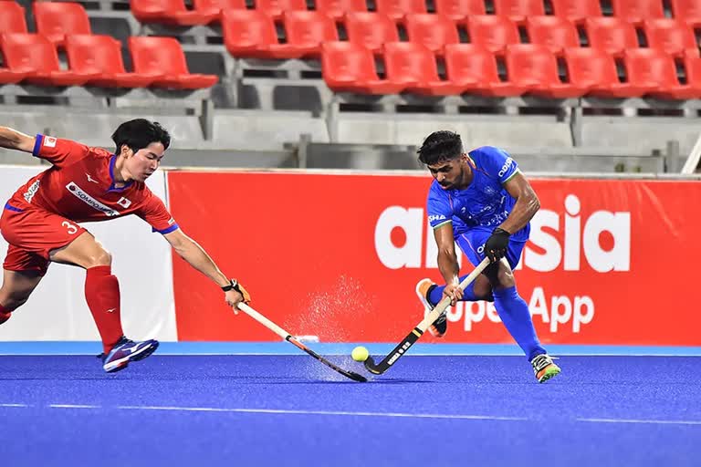 Asia Cup Hockey  India beat Japan  India vs Japan  Asia Cup Hockey First Super 4 League Match  ഏഷ്യ കപ്പ് ഹോക്കി  ഇന്ത്യ vs ജപ്പാന്‍  Manjeet  Pawan Rajbhar  പവന്‍ രാജ്ഭര്‍  മന്‍ജീത്