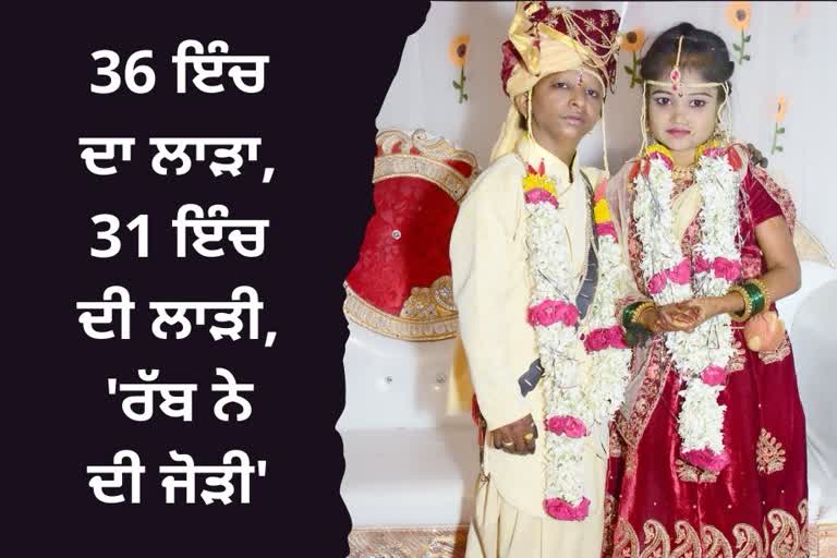 36 inch husband and 31 inch groom got married in jalgaon maharashtra