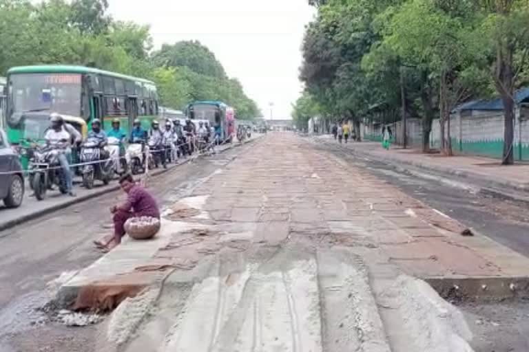 White tapping work almost completed in Sheshadri road