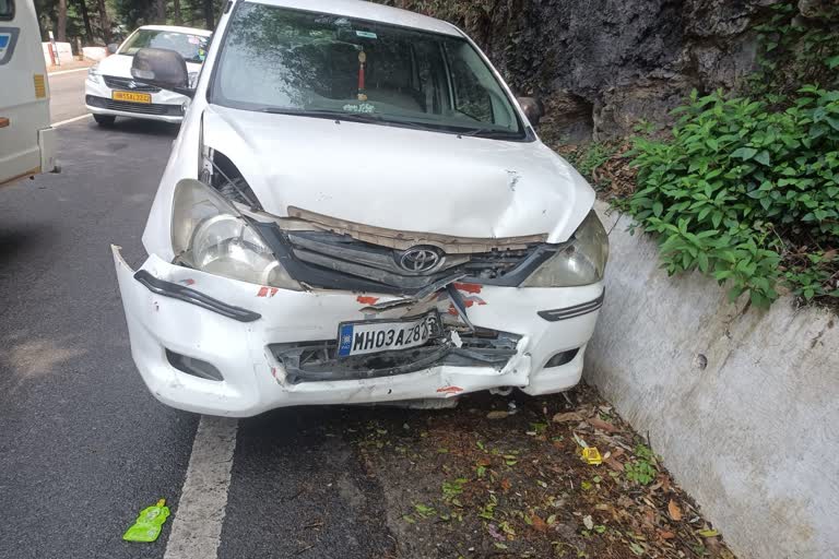 woman injured in a collision between two cars on Mussoorie Dehradun Road