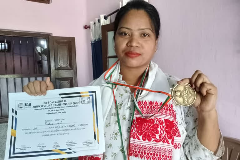 Panja Player of Tingkhong achieve two medals in 2nd BCAI National Armwrestling Championship 2022